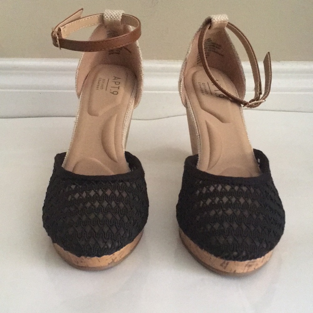 APT 9 women’s Ankle strap wedge Sandals
